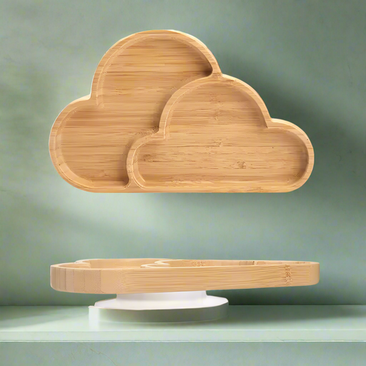 No–Spill Suction Cup Bamboo Snack Bowl