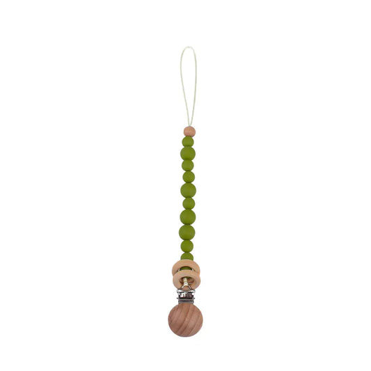 Soothing Beech Wood Pacifier Clip for Babies
