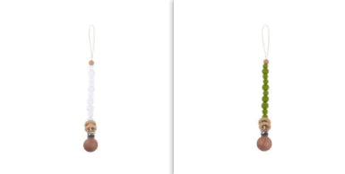 Soothing Beech Wood Pacifier Clip for Babies