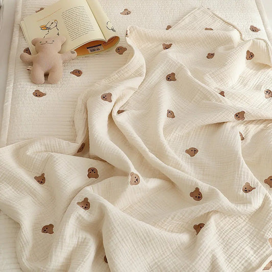 Six-Layer Cotton Gauze Blanket for Infants and Kids