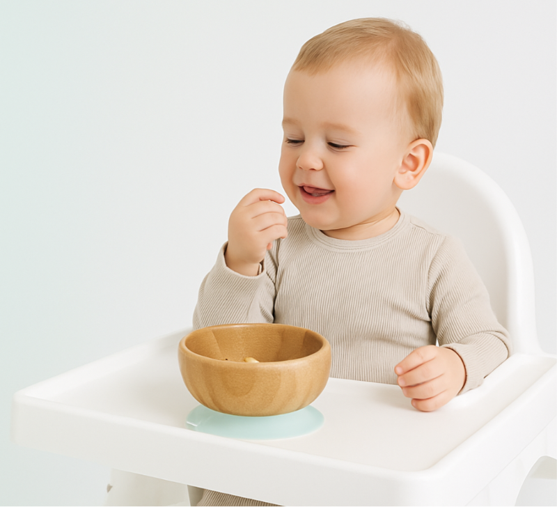 Love Alvora™ Premium Bamboo Baby Suction Bowl