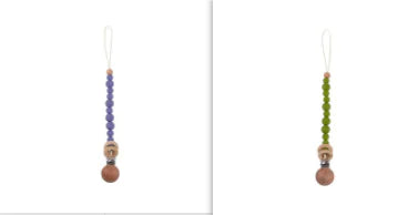 Soothing Beech Wood Pacifier Clip for Babies
