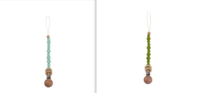 Soothing Beech Wood Pacifier Clip for Babies