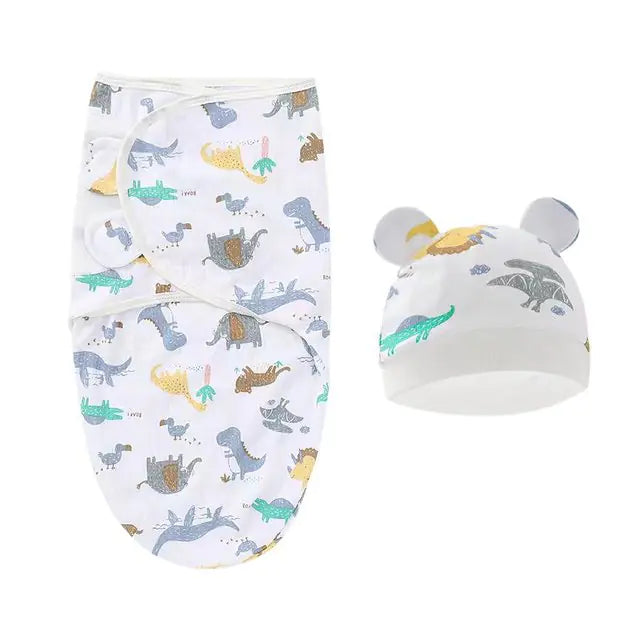 Cotton Swaddling Sleeping Bag Set for Newborns