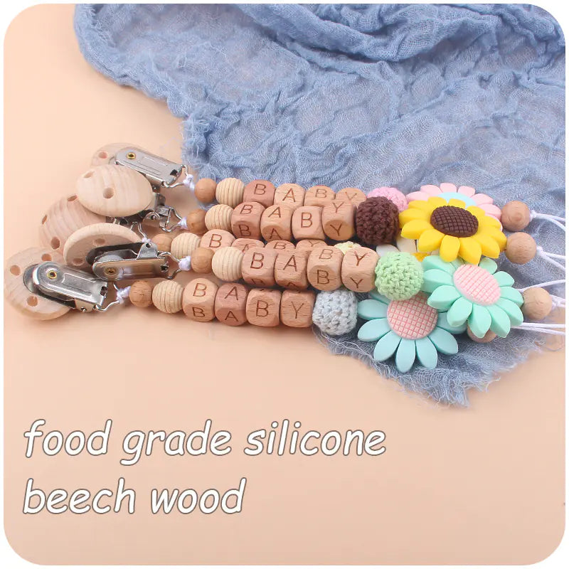 Soothing Beech Pacifier Clip for Baby Products