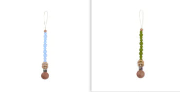Soothing Beech Wood Pacifier Clip for Babies